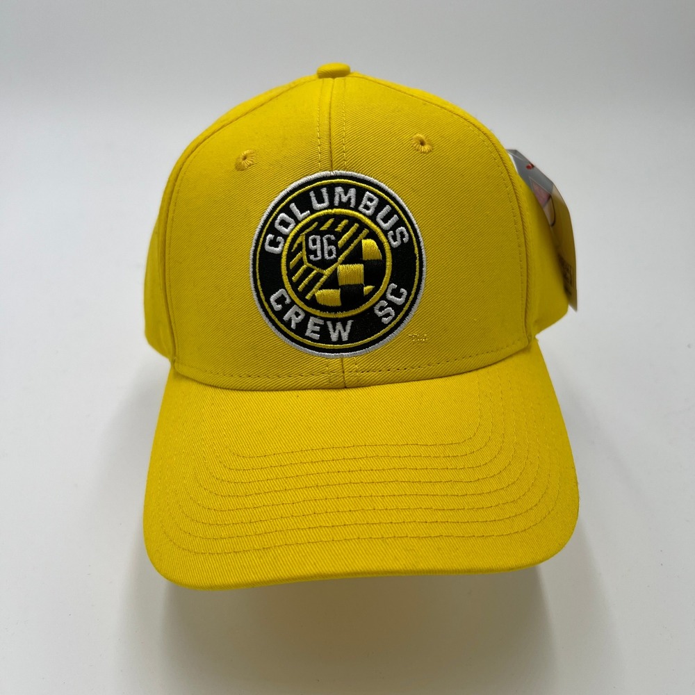 Adidas Columbus Crew SC MLS Soccer Hat Yellow Strapback Cap OSFA New